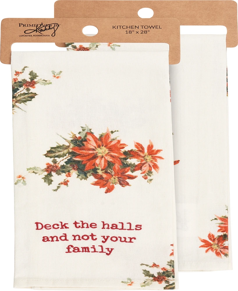 Primitives by Kathy Deck the Halls Kitchen Towel