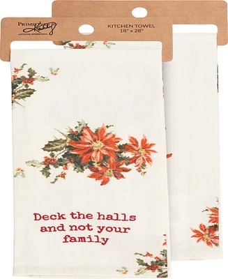 Primitives by Kathy Deck the Halls Kitchen Towel