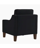 Slickblue Modern Single Seat Armchair with Wooden Legs, Comfortable Accent Chair for Living Room