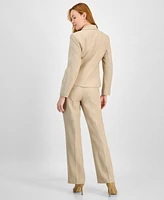 Le Suit Women's Two-Button Shawl Collar Jacket & Side-Zip Pants