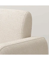 Lovmor stripe single sofa chair, upholstered comfortable chair with armrests,Beige (30.9"30.51"30.11")