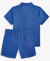 Epic Threads Toddler Boys Two-Tone Button-Down Shirt & Shorts, Exclusively at Macy's