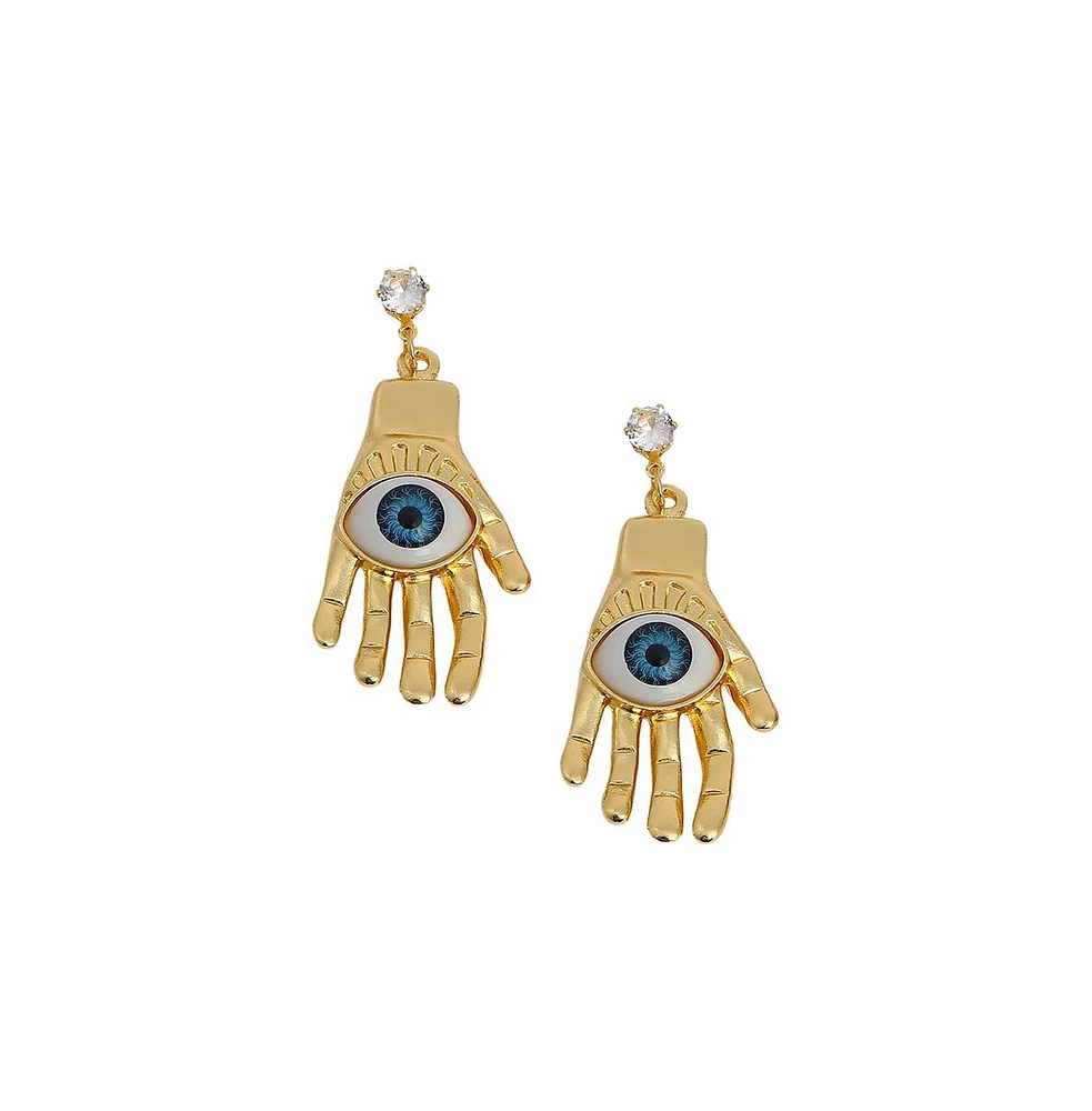 Sohi Women's The Hamsa Drop Earrings