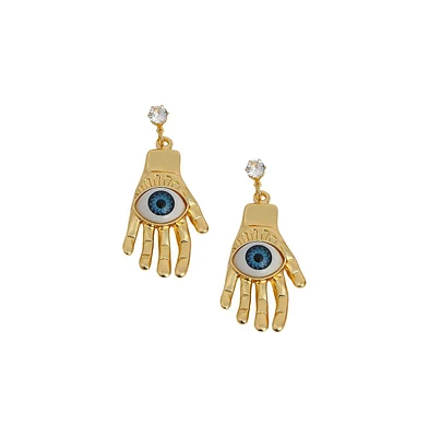 Sohi Women's The Hamsa Drop Earrings