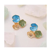 Sohi Women's The Lilypad Stud Earrings