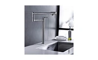 Slickblue Pot Filler Faucet in Brushed Nickel Finish with Extension Shank for Kitchen Convenience