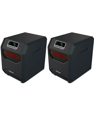 LifeSmart 4-Element Quartz Infrared Portable Electric Room Heaters (2 Pack)