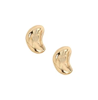 Sohi Women's The Dented Bean Stud Earrings