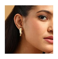 Sohi Women's The Dented Swirl Hoop Earrings