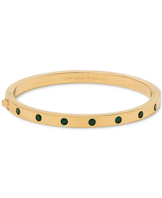 Kate Spade New York Gold-Tone Stainless Steel Color Cubic Zirconia Bangle Bracelet