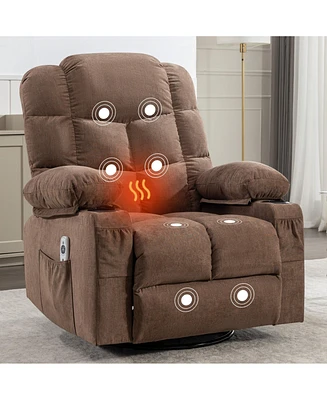 Boyel Living Massage Rocker Recliner Chair Rocking Chairs for Adults Oversized with 2 Cup Holders and Usb Charge