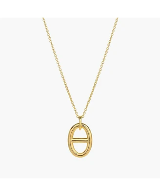 Bearfruit Jewelry Sterling Silver 18k Gold Plated Erin Circle Necklace