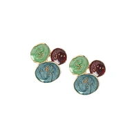 Sohi Women's The Medium Lilypad Stud Earrings