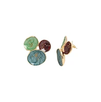 Sohi Women's The Medium Lilypad Stud Earrings