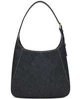 Lauren Ralph Lauren Tanner Medium Denim Shoulder Bag