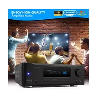 Pyle 5.2-Channel Home Theater Bluetooth Stereo Receiver with 4K Ultra Hd Support & MP3/Usb/Am/Fm - 1000W Max, PT694BT