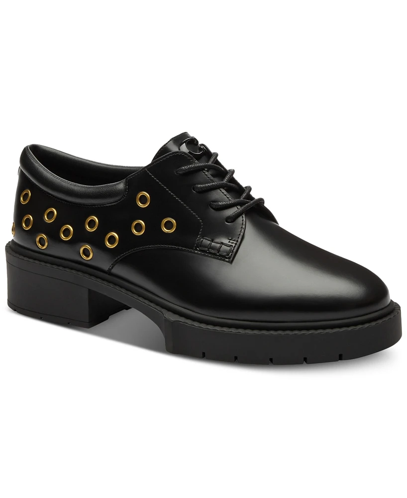 Coach Women's Lyla Grommets Derby Flats