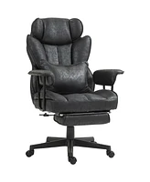 Homcom 396lbs. Big and Tall Office Chair with Footrest & Wide Seat,