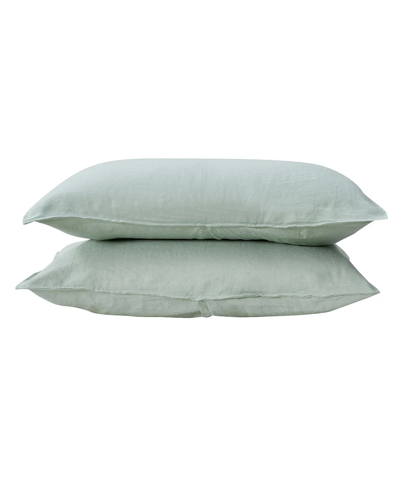 100% European Flax Linen 2 Pc Sham Set