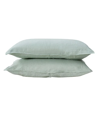 100% European Flax Linen 2 Pc Sham Set
