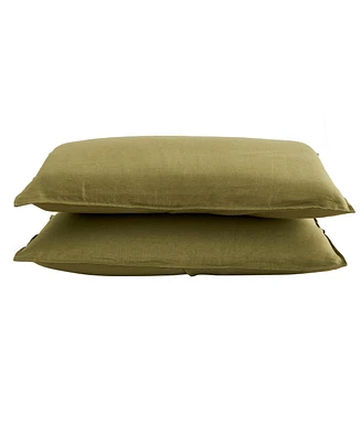 100% European Flax Linen 2 Pc Sham Set