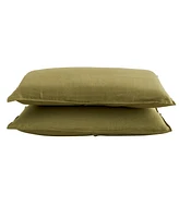 100% European Flax Linen 2 Pc Sham Set
