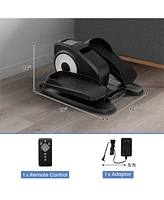 Hongge Under Desk Elliptical Machine with Display Monitor for Home Office