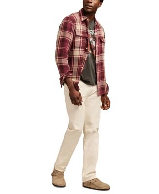 Lucky Brand Mens Herringbone Plaid Utility Shirt Straight Leg Jeans Graphic T Shirt