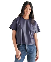 Steve Madden Women's Ezra Faux Leather Top