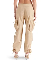 Steve Madden Women's Kaira Bungee-Cord Cargo Pants