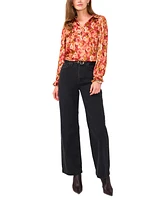 Vince Camuto Women's Floral-Print Button-Front Top