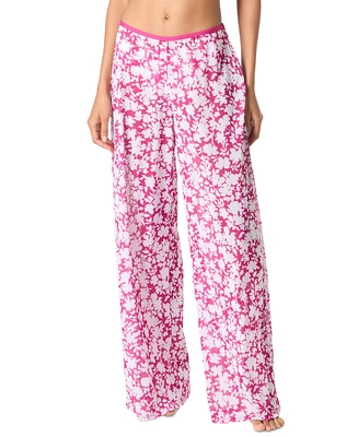 Michael Kors Women's Floral Print Cover-Up Pants