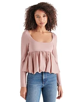 Steve Madden Women's Avielle Long-Sleeve Peplum Top