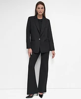 Dkny Women's Ponte Single-Button-Front Twill Blazer