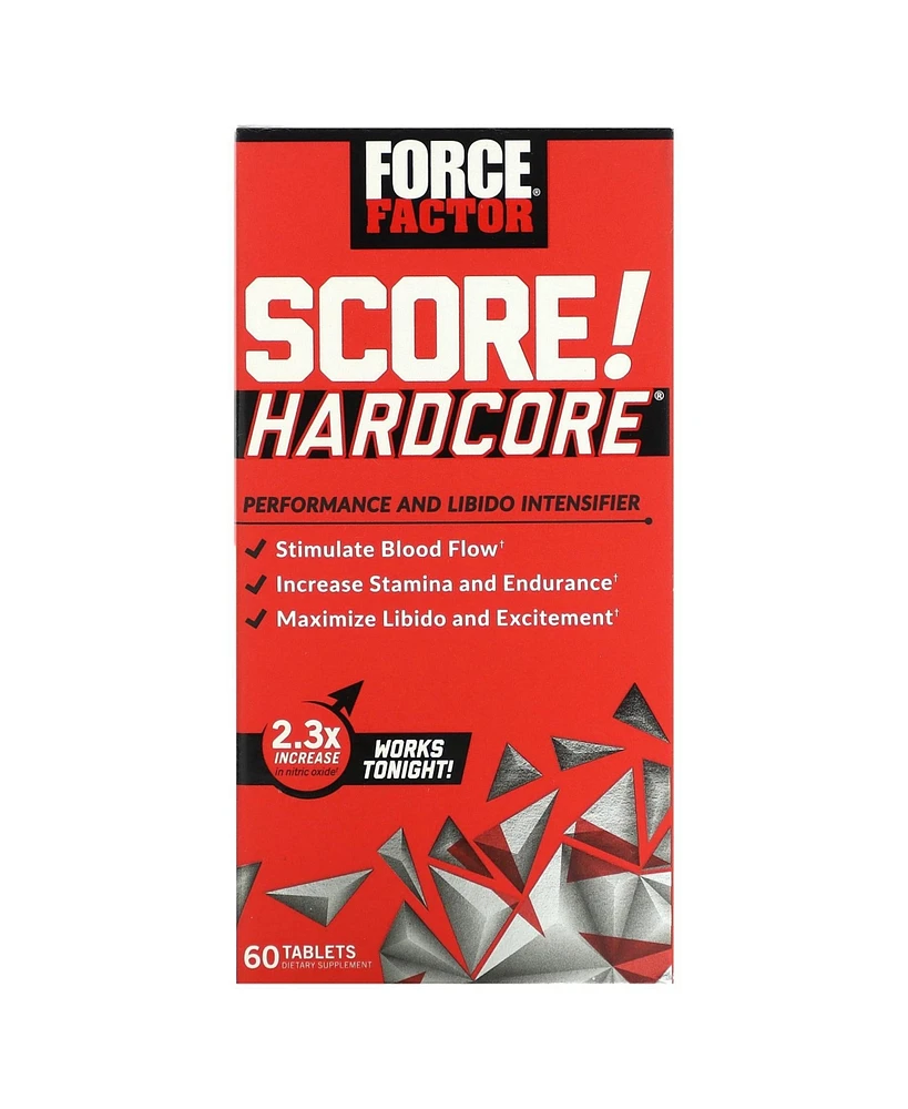 Force Factor Score! Hardcore, Performance and Libido Intensifier, 60 Tablets, 60 Tablets