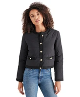 Steve Madden Women's Coppelia Tweed-Trim Puffer Jacket