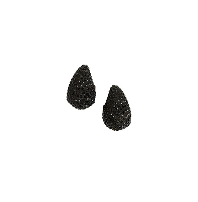 Sohi Women's The Medium Cristal Teardrop Stud Earrings