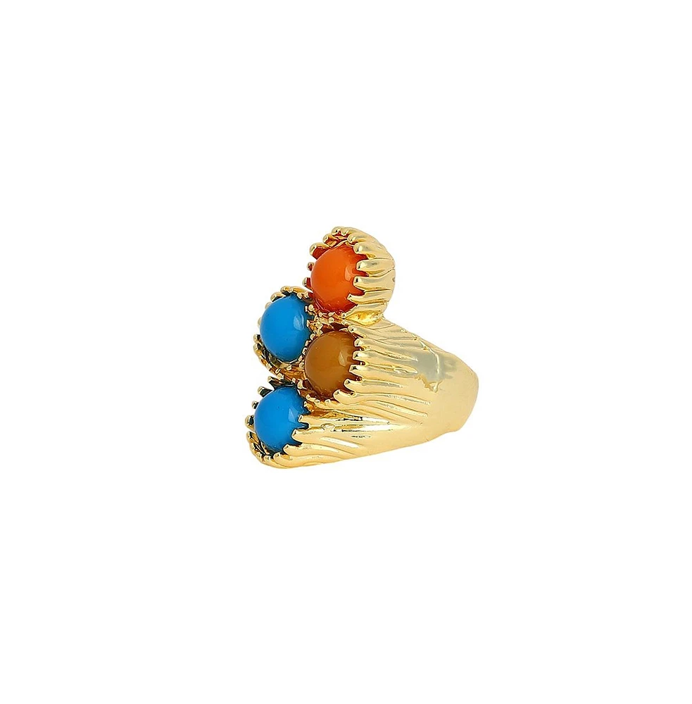 Sohi Women's The Regalis Statement Ring