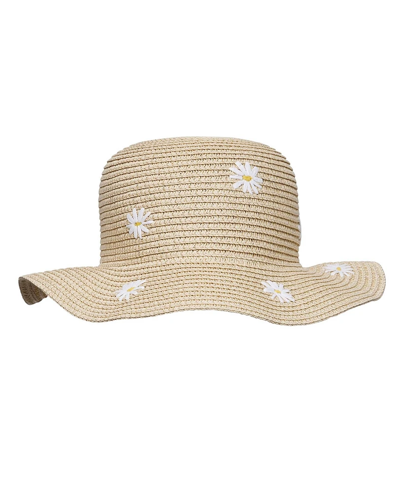 Snapper Rock Girls Daisy Embroidered Hat