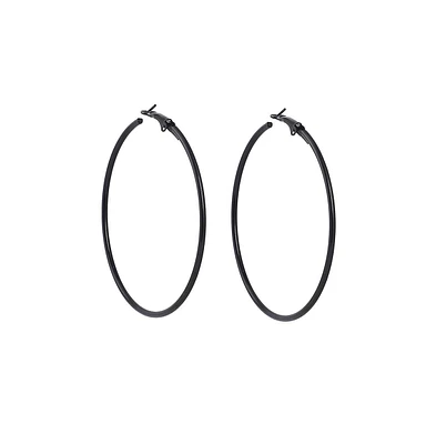 Sohi Women's The Large Minimal Hoop Earrings