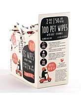 Precious Tails 100pcs. Pet Wipes for Dogs, Dog Grooming Wipes for Cleaning Deodorizing Paws, Butt, Body, Aloe Cucumber Scented Wipe, Travel Pack (2 Pa