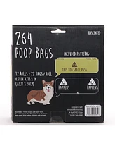 Precious Tails Dog Poop Bags, Humorous Pet Waste Bag Refills for Dogs, Leak-Proof and Durable, 264 ct