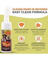 Precious Tails Waterless Foaming Paw Cleaner, Cleanser with Silicone Brush for Pet Grooming for Dogs and Cats, No Rinse