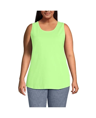 Lands' End Plus Size Supima Cotton Tunic Tank Top