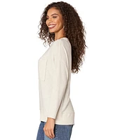 Democracy Petite Scoop-Neck Asymmetrical-Hem Top