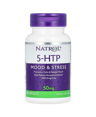 Natrol Mood & Stress 5-htp 50mg, Dietary Supplement Helps Support a Balanced Mood, 45