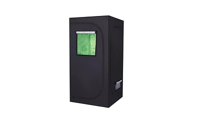 Slickblue Dismountable Hydroponic Growing Tent for Home Use with Window - Green & Black Indoor Plant Tent