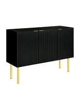 Slickblue Modern Luxury Sideboard Cabinet with Gold Metal Legs, Adjustable Shelves for Living & Dining Rooms