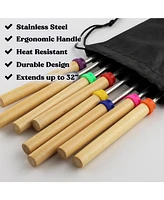 Zulay Kitchen Long Marshmallow Roasting Sticks Extendable Design