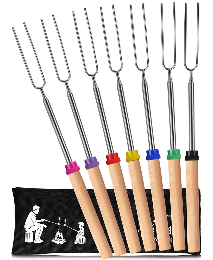 Zulay Kitchen Long Marshmallow Roasting Sticks Extendable Design